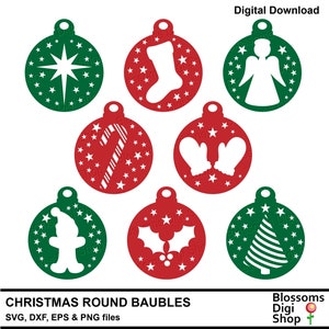 Boules de Noël, ange svg, canne en bonbon, arbre vectoriel, bonhomme en pain d'épice, baies de houx, mitaines svg, bas png, usage commercial