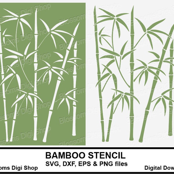 Bamboo Stencil - Etsy