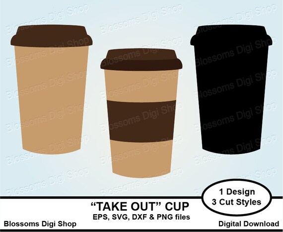 Download Take Out Cup Svg Cut Files Coffee Cup Paper Cup Latte Etsy