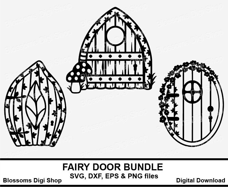 Download Fairy door svg bundle arch design oval shape leaf patterns ...