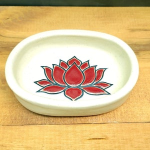 Lotus Soap or Jewelry Dish , 5 x 3 x 1