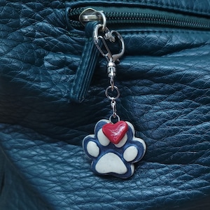 Paw With Toe Beans Ceramic Keychain/ Backpack Charm