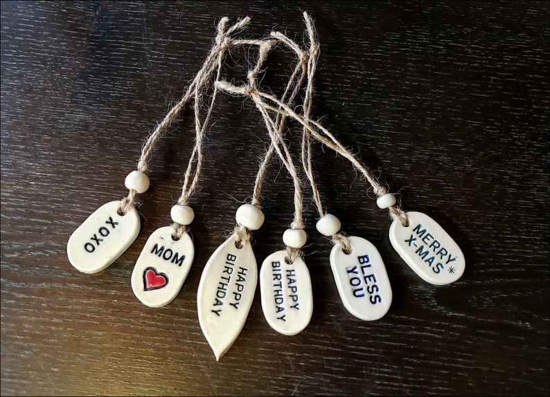 Ceramic Gift Tags or Tree Ornaments Etsy