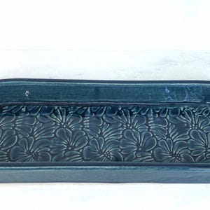 Long Dish Hibiscus Design For Windowsill Plants or Food