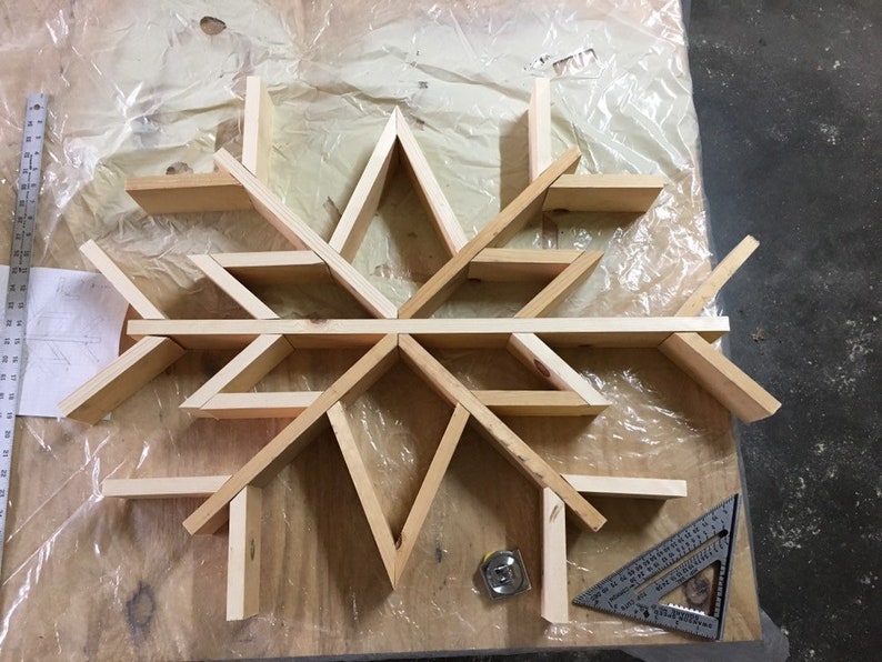 Snowflake Wall Nicnac Shelf Etsy