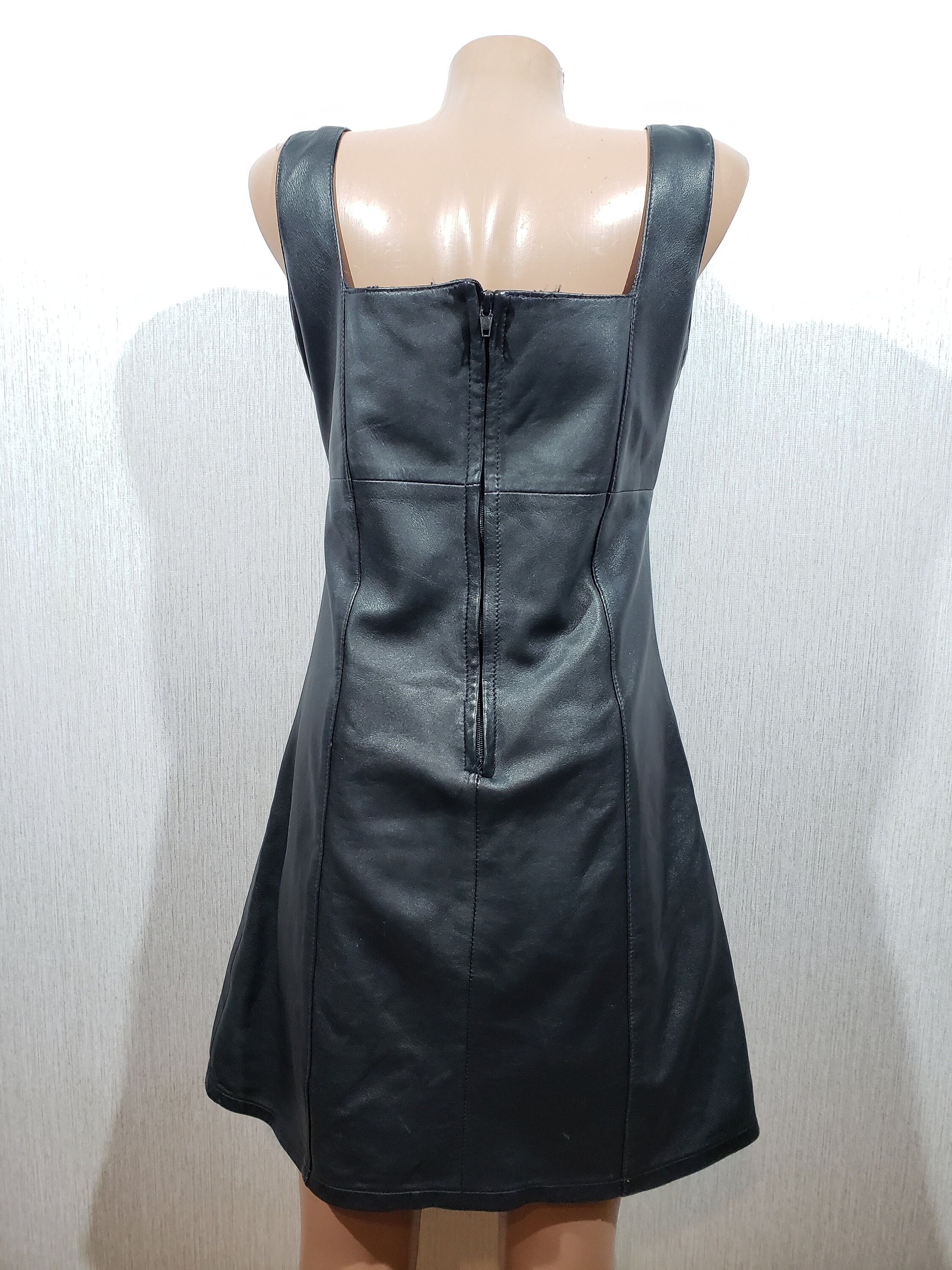 knee length dresses for ladies Armani Exchange Black Leather Platform