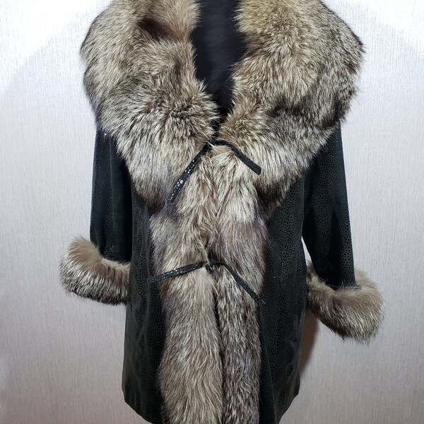 Leather Jacket With Fur Inside Etsy