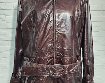 Brown Leather Jacket: Women's Coat
