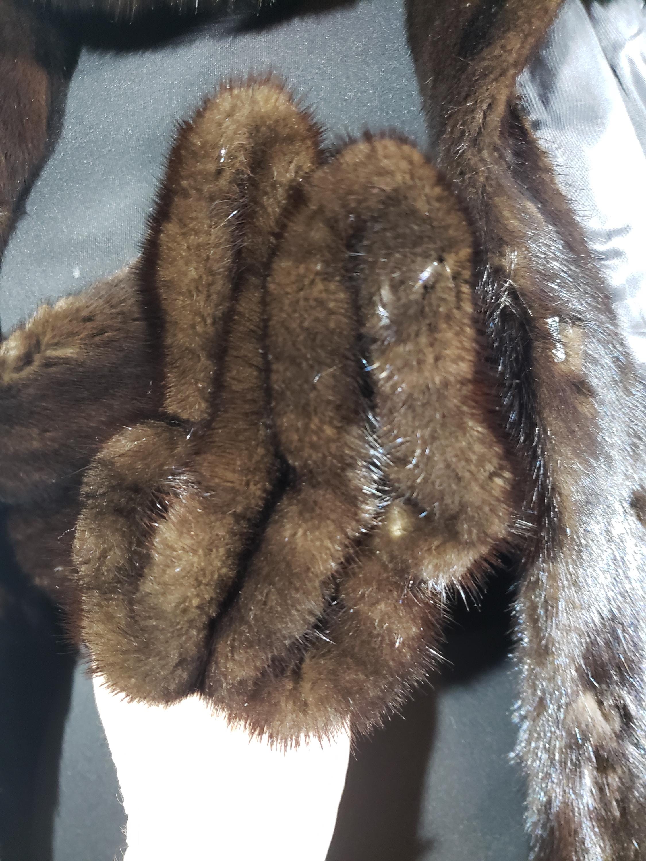 ブラウン フード付き 毛皮コート フード付きミンクファーコート：ブラウン本毛皮、ベルト付き - Etsy 日本