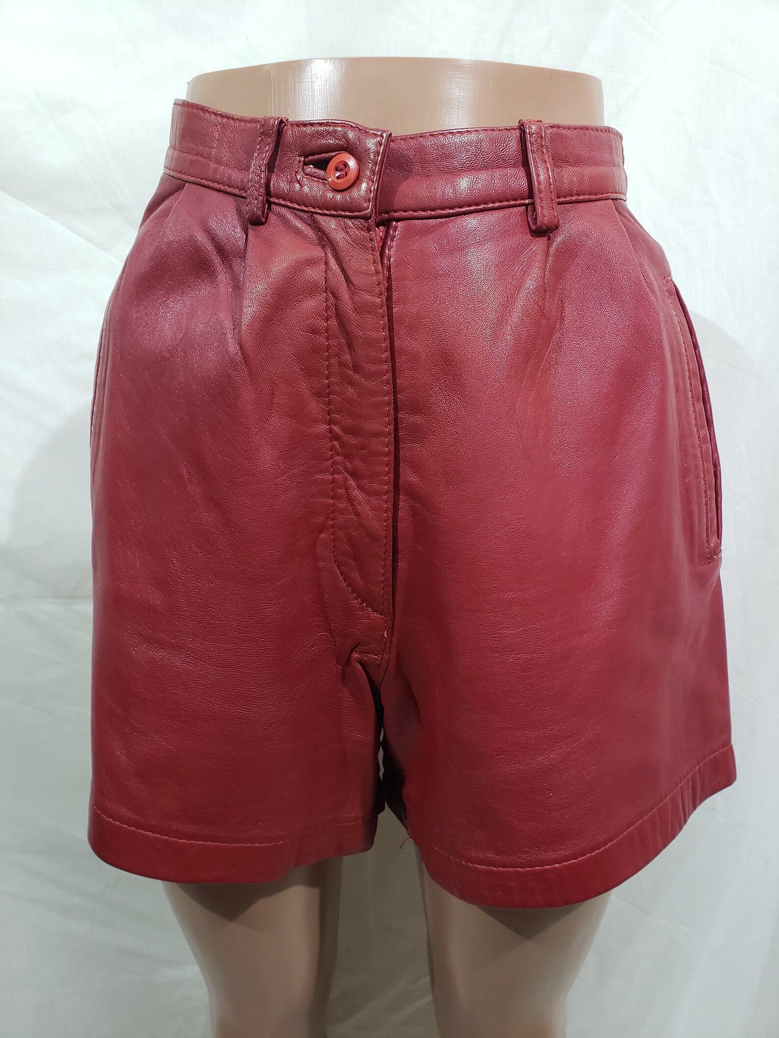 Cute red leather womens shorts. Wonderful red leather shorts Etsy