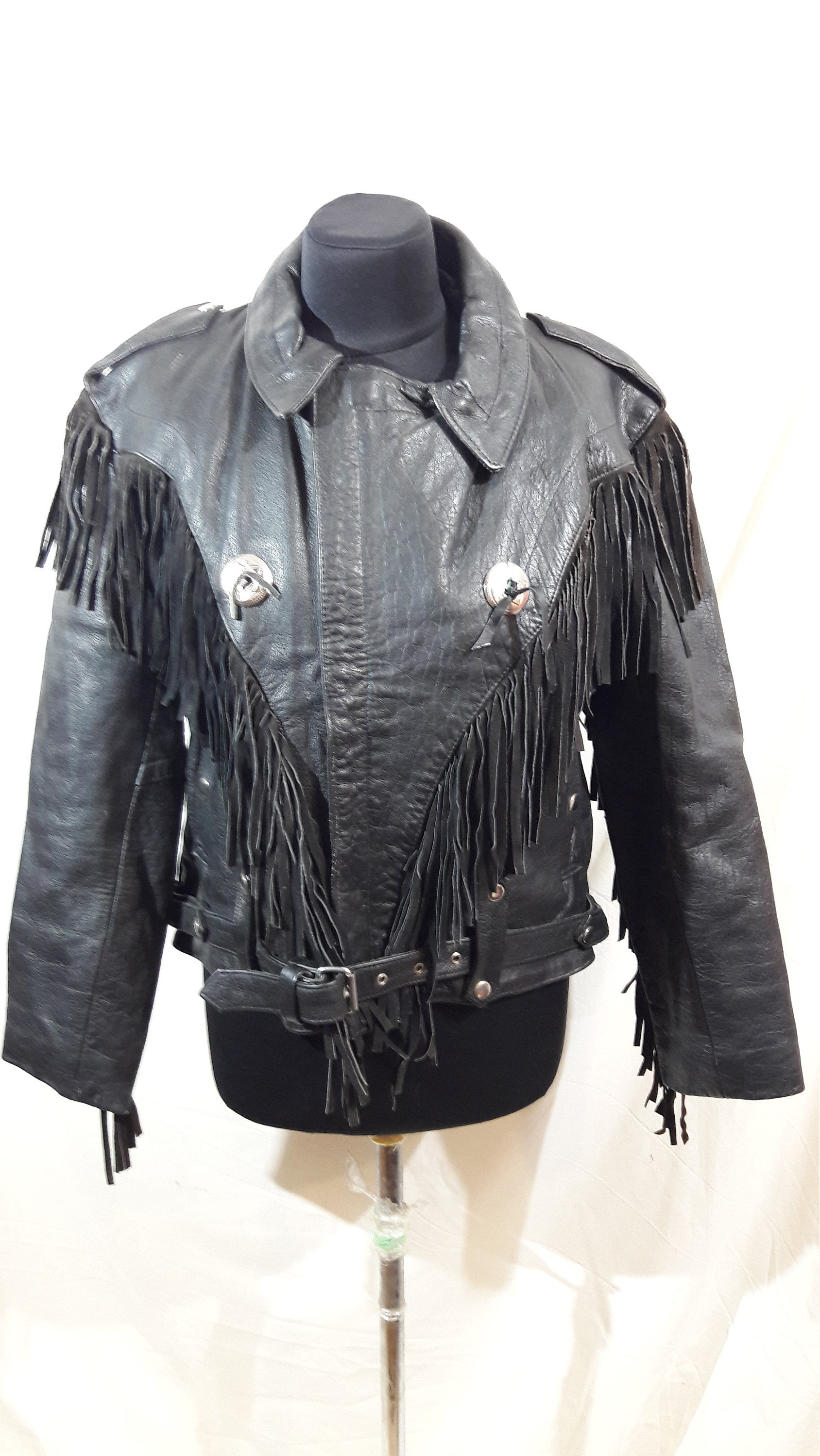thick leather biker jacket
