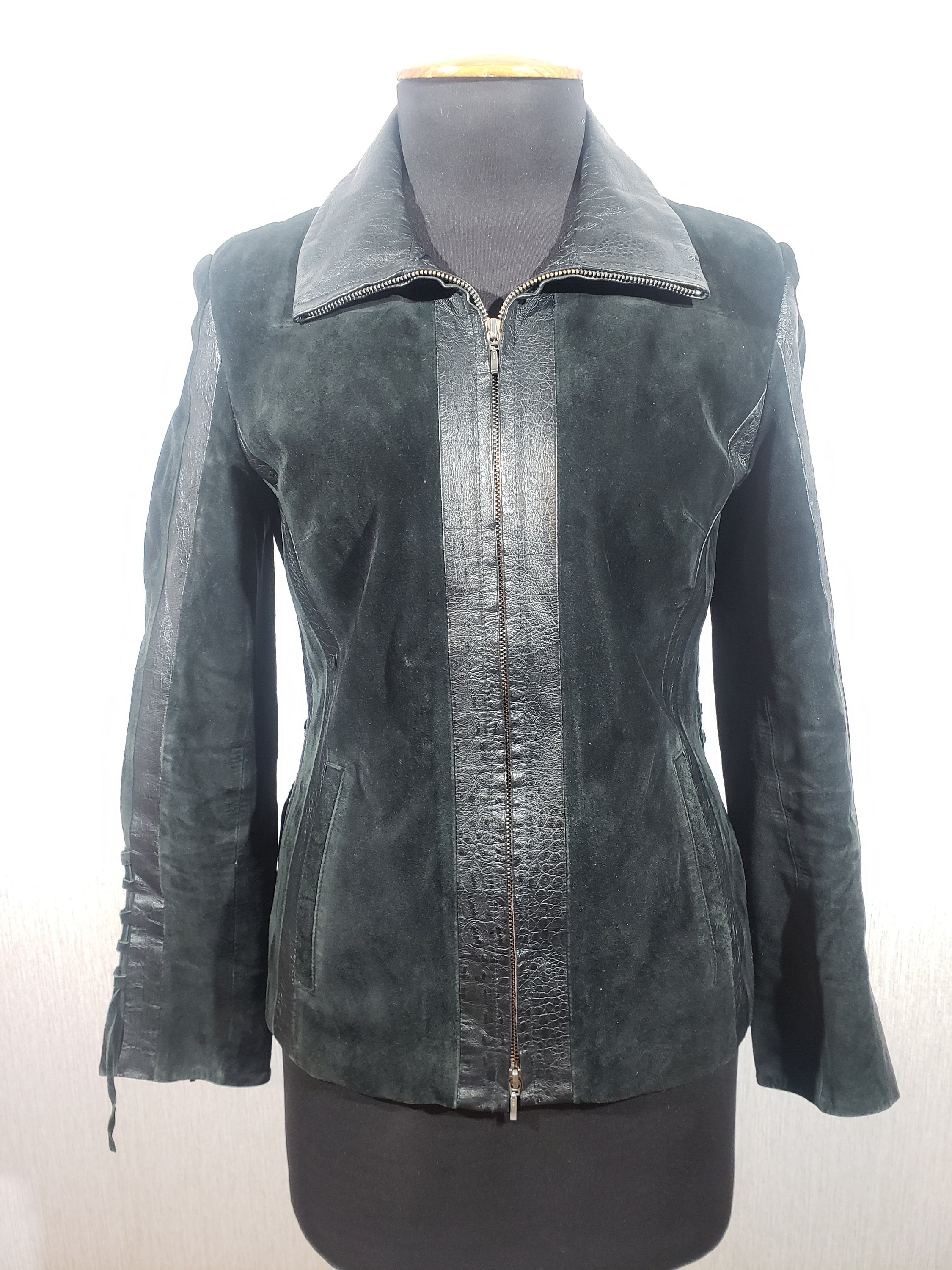 ジャケット・アウター OLD ITALY Suede Leather jacket black 51LomVWNZZL._AC_AC_SY350_QL65_.jpg