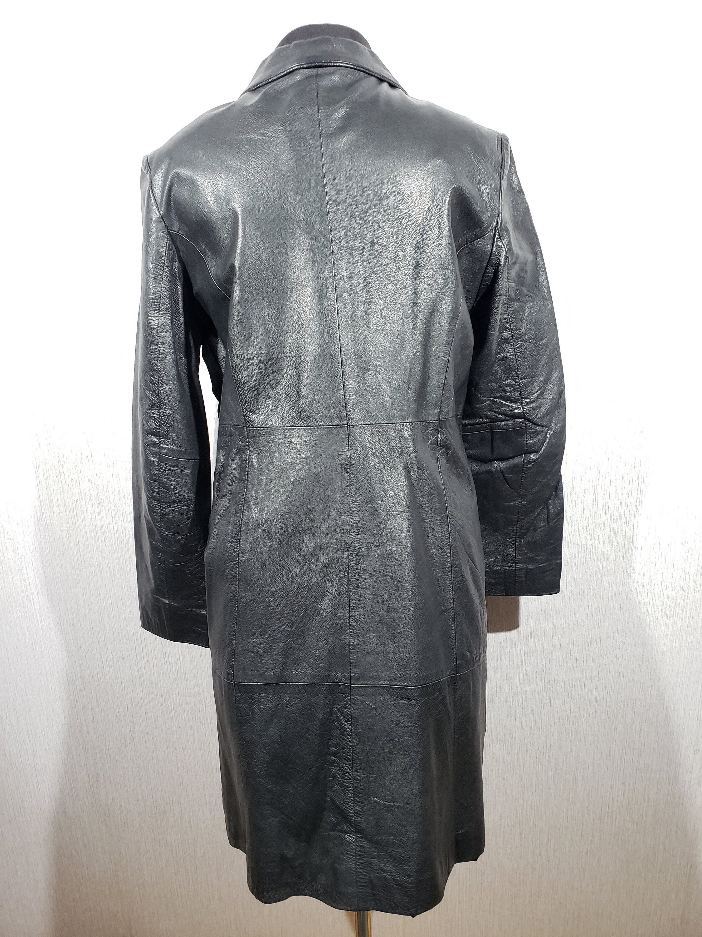 Veste Longue En Cuir Vintage Vero Moda - Marron, Taille XL - Neuf Jamais Porté