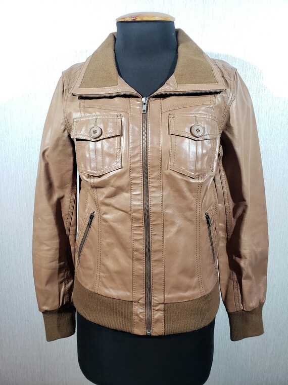 Reliable Women s Leather Jacket. Sporty Brown Women s Jacket With a Zipper Made of Genuine Leather. Etsy Ireland