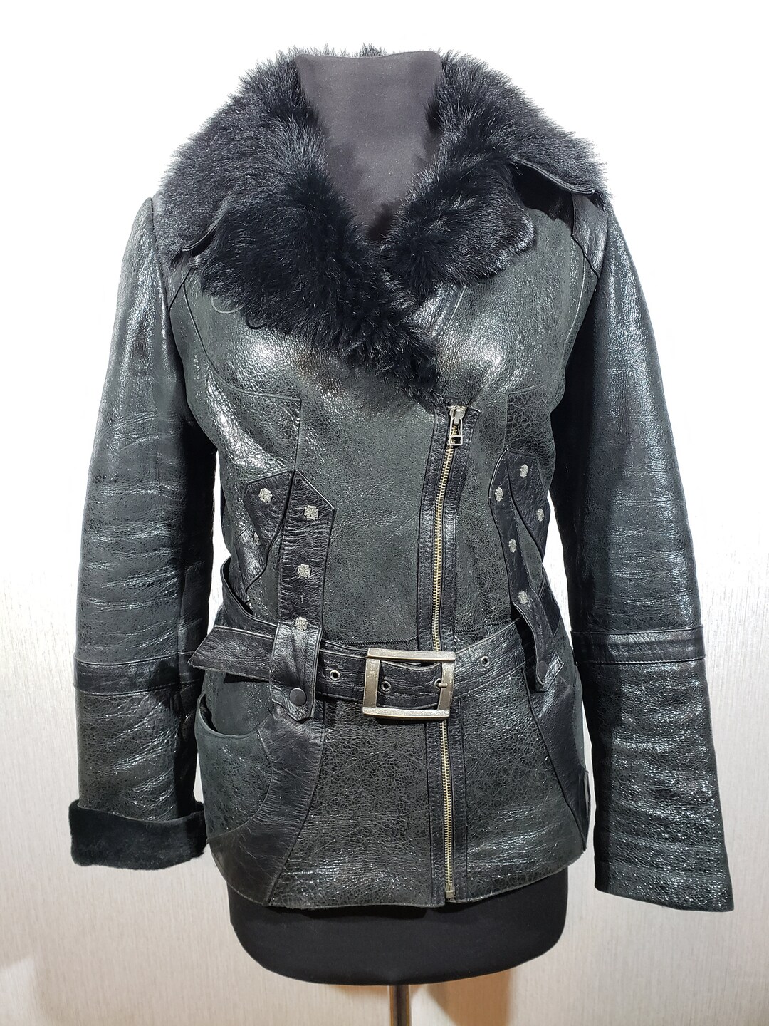 Spring Soft Leather Sheepskin Lady Hooded Casual Coat main image 0