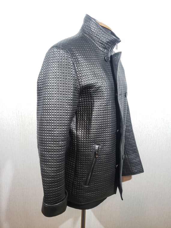 Luxury black leather jacket for men. A gorgeous b… - image 5