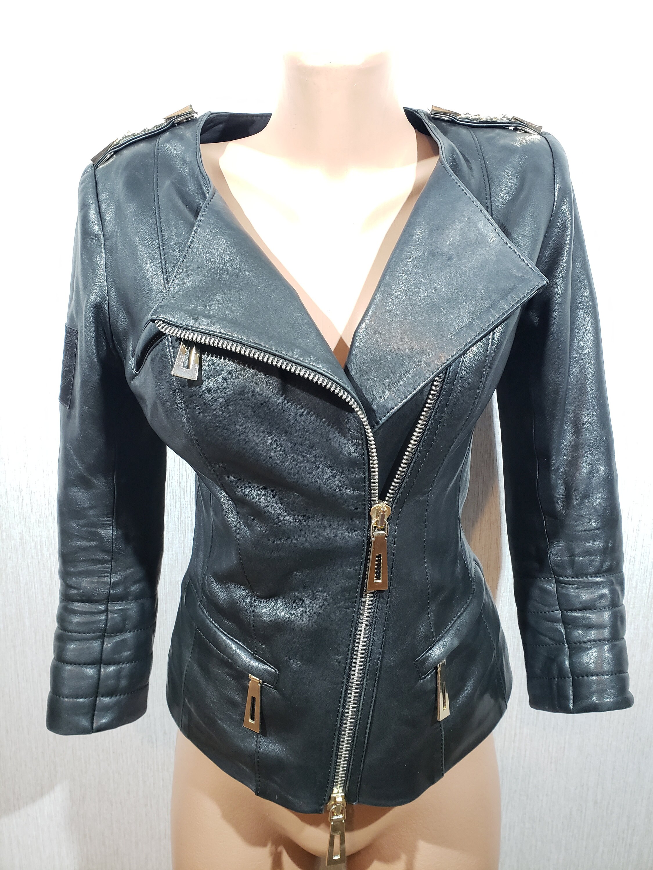 Veste En Cuir Pu Style De Rue Pour Femmes Moto Motos Noires Sexy Avec Des Détails Cousus Et Un Revers À Fermeture Éclair Du 12,6 € | DHgate