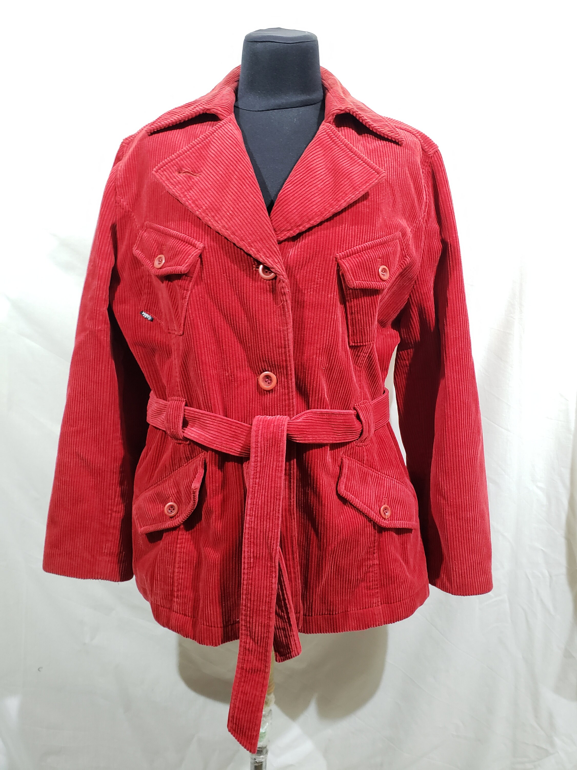 Corduroy top red jacket