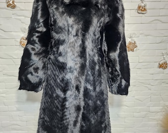 ヴィンテージ ラクーンファーコート - ウォームグレー 本物の毛皮