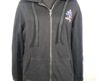 Men's Black Zip-Up Hoodie: Warm Knitted Jacket