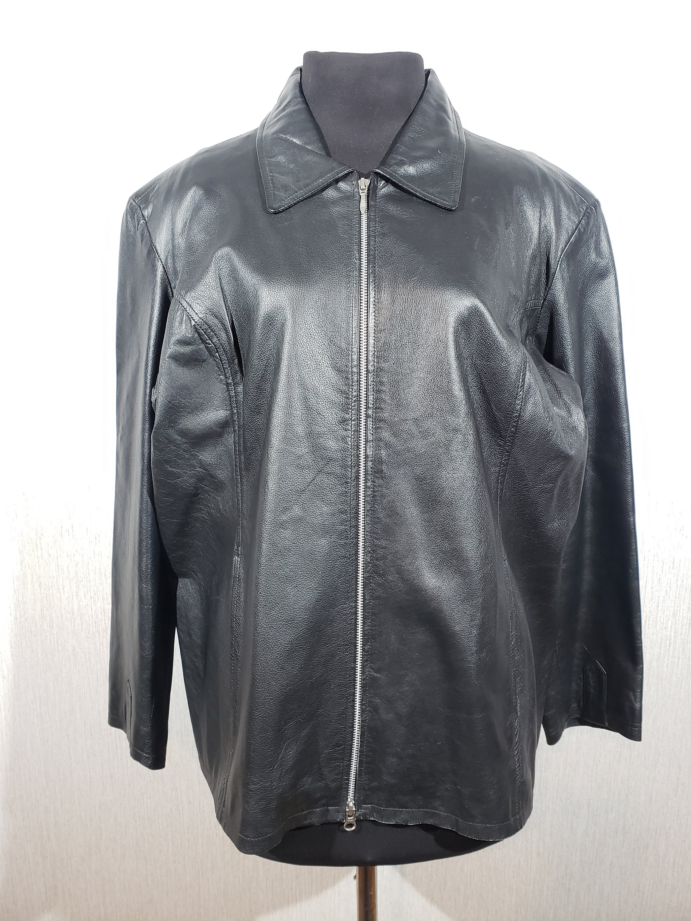 Stylish Women s Leather Jacket With a Metal Zipper. Cute Women s Black Leather Jacket. Etsy
