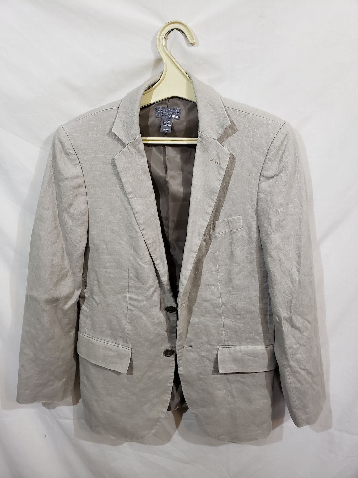 Stylish Men's Beige Linen Jacket. Men's Jacket. Light Etsy