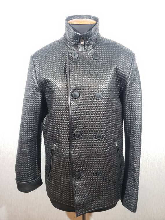 Luxury black leather jacket for men. A gorgeous b… - image 1