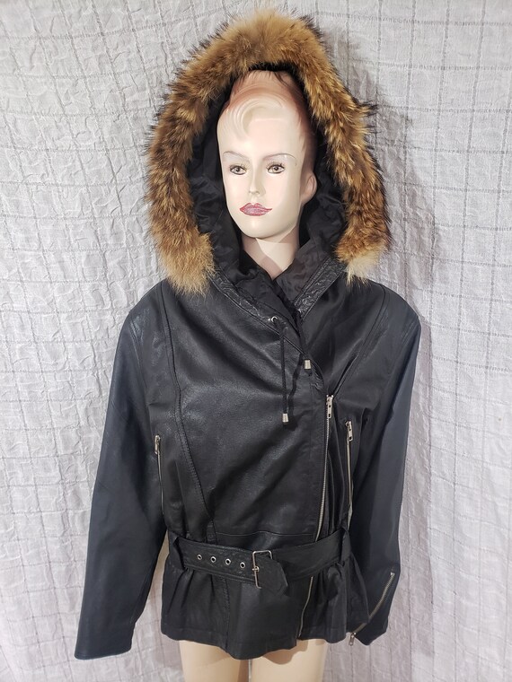 Cute Women s Leather Jacket With a Metal Zipper. Black Leather Women s Jacket With a Hood. Etsy Israel