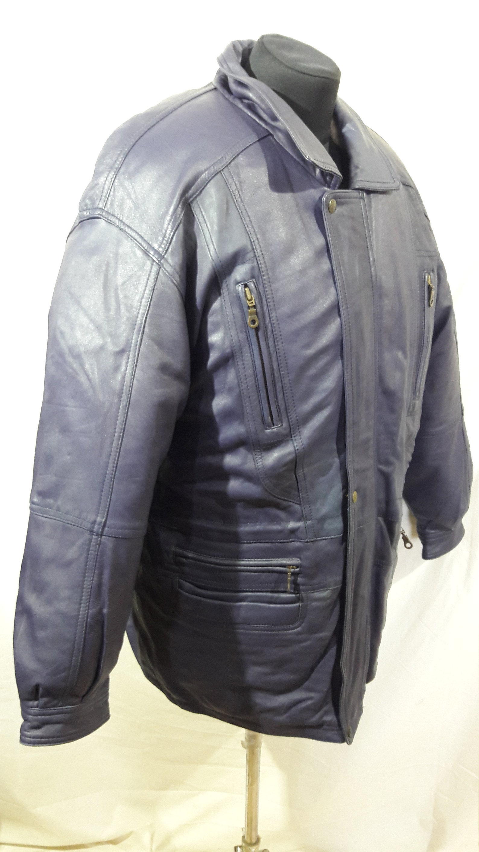 Men's Leather Jacket. Purple Leather Men's Jacket. Etsy