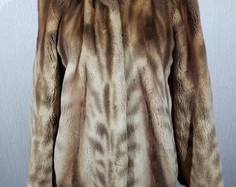 Brown Mink Fur Coat: Women's Genuine Fur, Hook Closure