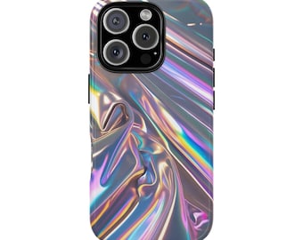 iPhone Case, Faux Hologram Look, Protective Cover, Hard Shell, Unique Design, Trendy Accessory