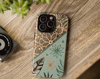 Floral Phone Case - Tough Cases, Nature Inspired, Eco-Friendly, Boho Design, Gift for Her