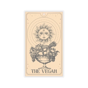 Tarot Stickers The Vegan Tarot Card Sticker Laptop Stickers, Tumbler Stickers