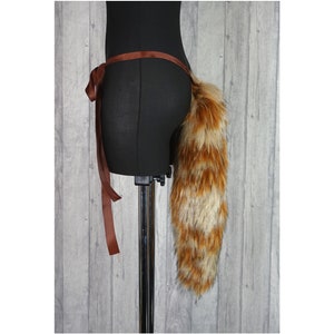 Cosplay tail, wolf, fox, cat, fluffy, silky, faux fur, brown, falcon, high quality, pattern, indian