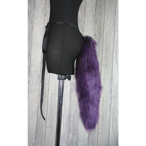 Cosplay staart, wolf, vos, gothic, kat, pluizig, zijdeachtig, imitatiebont, paars, violet, hoge kwaliteit