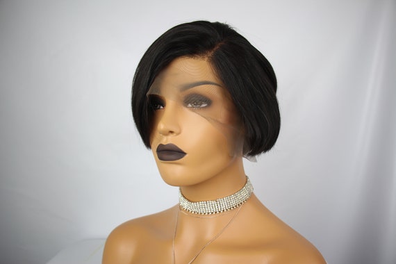 Natural Black Stylish Multi Layered Short Pixie Cut Side Etsy