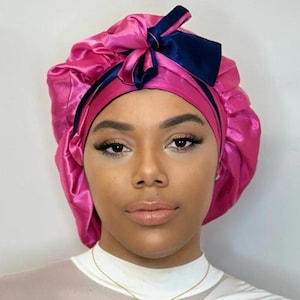 Reversible Satin Bonnet – Double-Layered Sleep Cap | Protective Nightwear | Adjustable Fit | Stylish Hair Protection | Fast Shipping