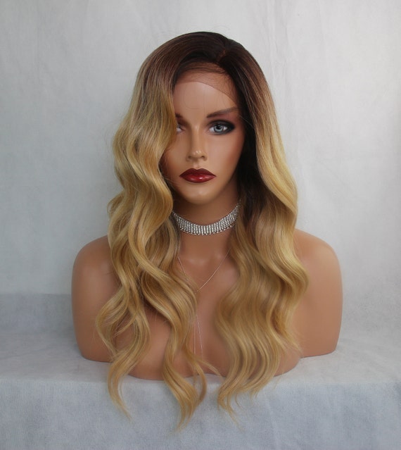 Dark Light Rooted Brown Strawberry Blonde Light Blonde Mix Etsy