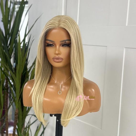 Straight Layered Monofilament  Lace Front Wig |Middle Part |Heat Safe Synthetic Fibre|Realistic Wig