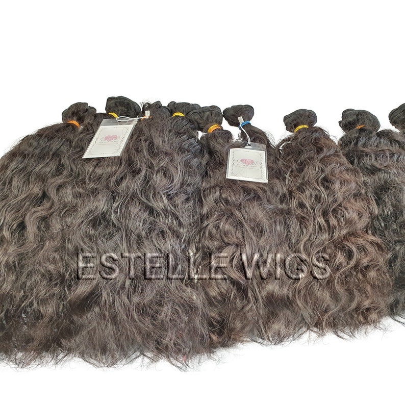Raw Indian Human Hair Curly Wavy Extensions Virgin Human Etsy