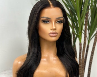 BRITT -Natutal 18'' 100% Absolute  Glueless  Human Hair Lace Frontal Wig |13x6 |- Medium  Cap|  | 180 Density|  Ready to Ship