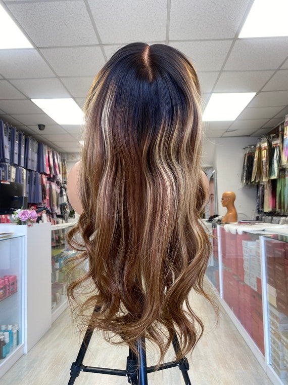 Natural Black Brown/ Blonde Mix 13 by 6 Inches Transparent - Etsy Natural Black Brown/ Blonde Mix 13 by 6 Inches Transparent - Etsy