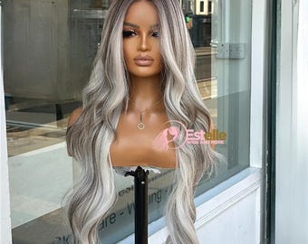 Ash Blonde Ombré Wig: 22