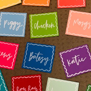 Place Cards bright Colours - Etsy Australia