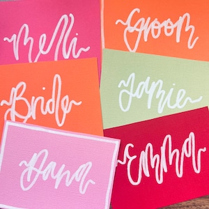 Place Cards - Bright Colour