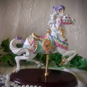 Carousel Charger /  1990 Lenox Carousel Animal Collection / Bisque Porcelain Horse