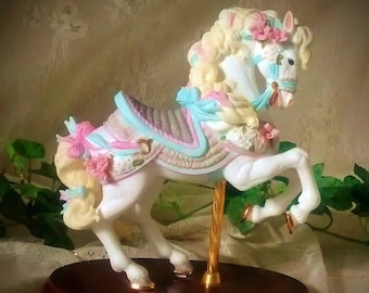Vintage Lenox Carousel Horse :   Handpainted Bisque Porcelain  (First Offering 1987)