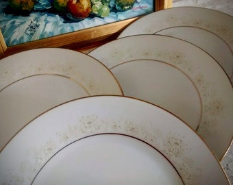 Vintage Salad Plates: Noritake DEAREST 4 set of 4, 1970’s China