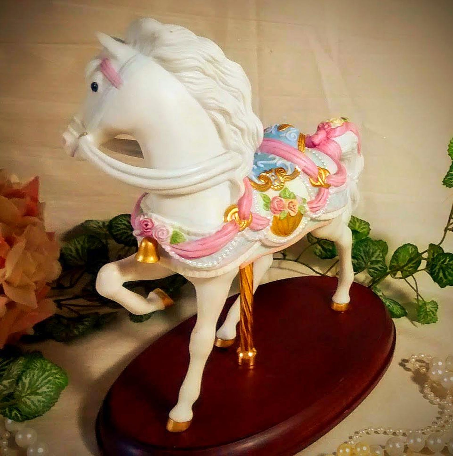 Vintage Lenox Romance Carousel Horse Handpainted Bisque Porcelain