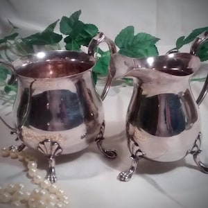 Vintage Silverplate Small Sugar and Creamer